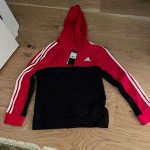 NWT Adidas Red, Black and White Hoodie